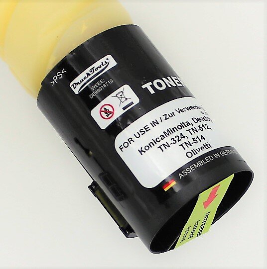 Drucktools Premium Tonerkartusche yellow TN-324Y, TN-512Y, TN-514Y für Konica Minolta bizhub C258, C308, C454, C458, C554, C558, C658