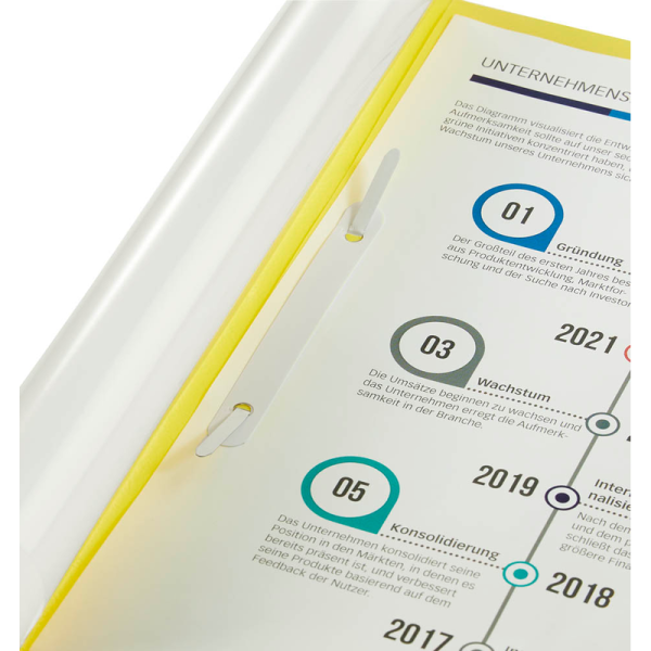 Schnellhefter Quality Kunststoff gelb DIN A4, 1 St.