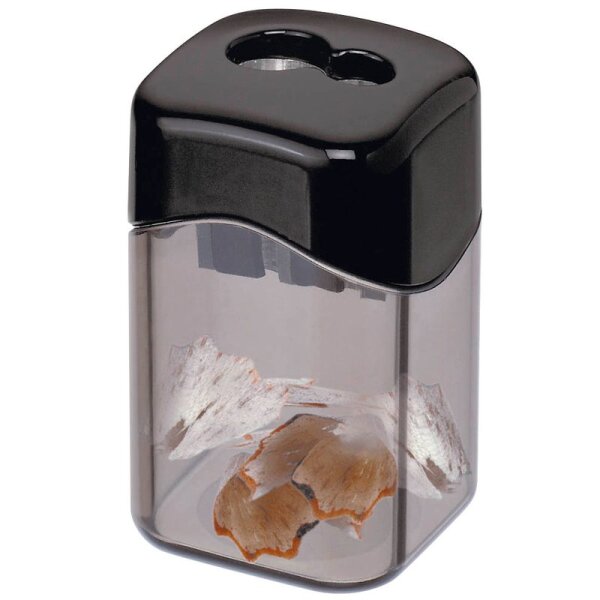 M+R 0924 Dosenspitzer doppelt schwarz/transparent