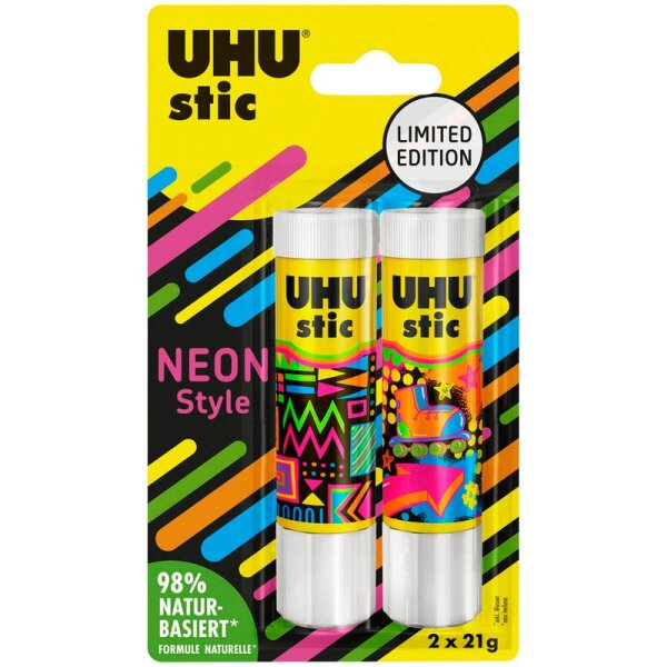 UHU 53910 Klebestift Neon Edition 2x21,0g