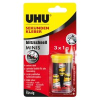 UHU® 45415 Sekundenkleber blitzschnell MINIS...