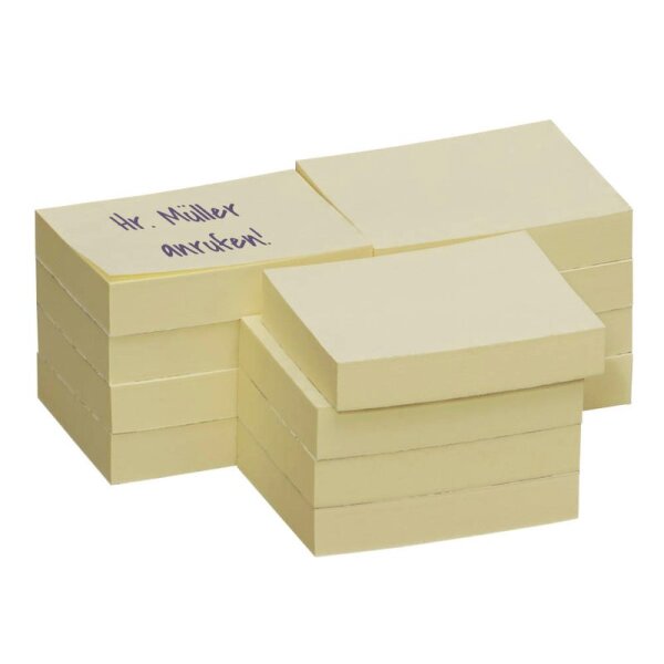 Haftnotizen - 40 x 50 mm, gelb - 3erPack
