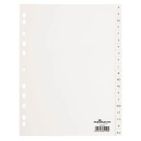Durable 6168 Register A-Z, PP, weiss, A4, 20 Blatt