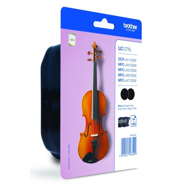 Original Tintenpatrone schwarz Doppelpack LC-127XLBKBP2