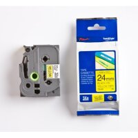 Original DirectLabel schwarz auf gelb Laminat TZE-651