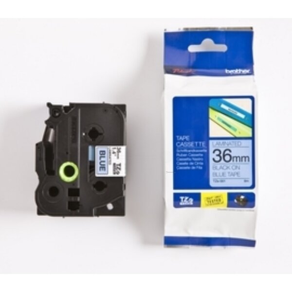 Original DirectLabel schwarz auf blau Laminat TZE-561