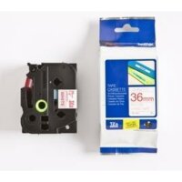 Original DirectLabel rot auf weiss Laminat TZE-262