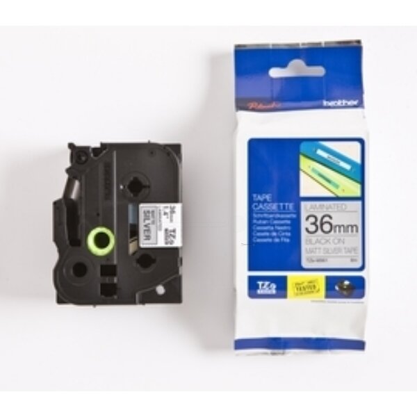 Original DirectLabel schwarz auf silber matt TZE-M961