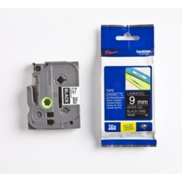 Original DirectLabel weiss auf schwarz Laminat TZE-325