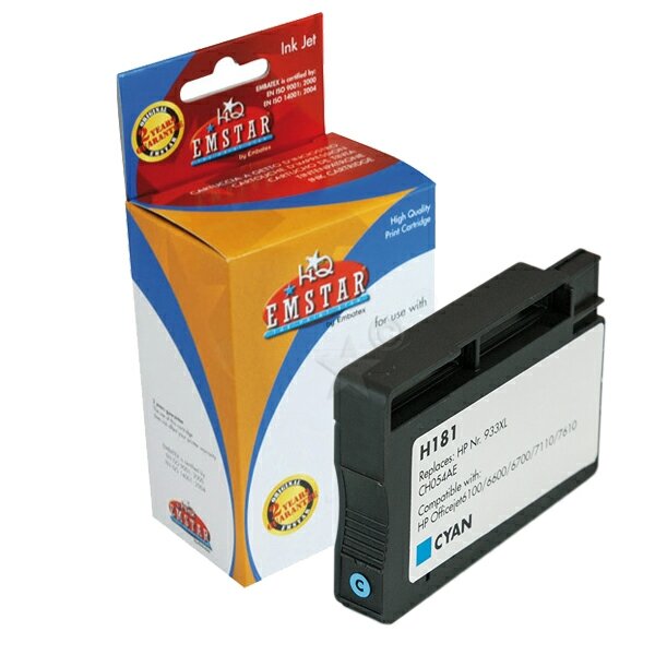 Alternativ Tintenpatrone cyan HP CN054AE / 933XL