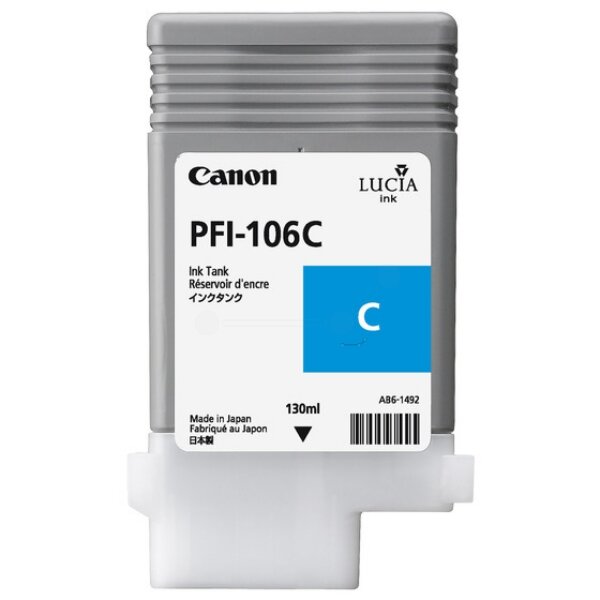 Original Tintenpatrone cyan 6622B001 / PFI-106C