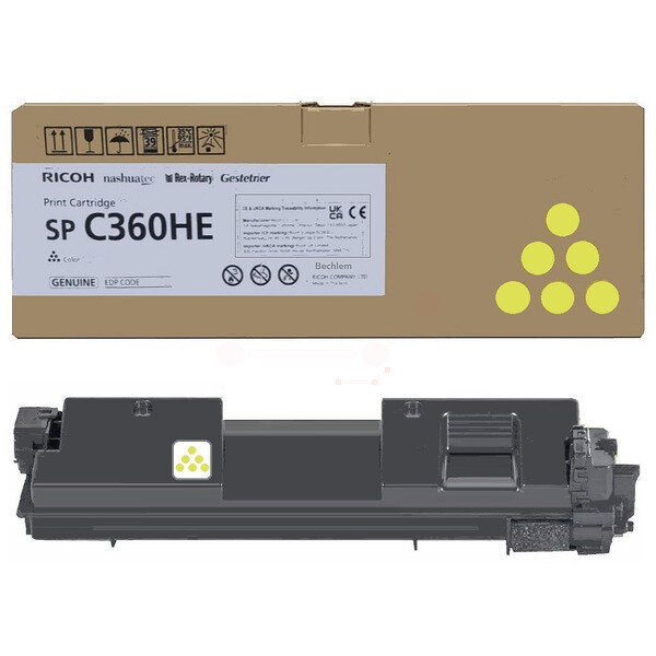 Original Toner-Kit gelb High-Capacity 408187 / SPC360HE