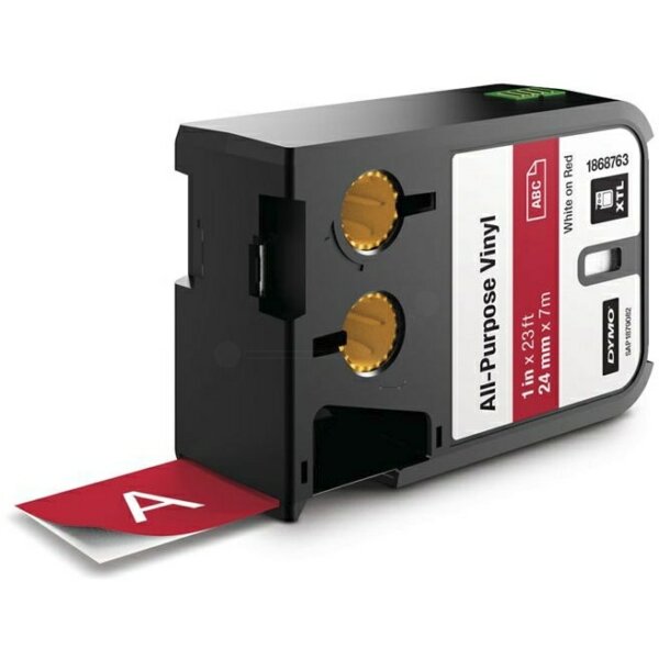 Original DirectLabel-Etiketten Vinyl weiss auf rot 1868763