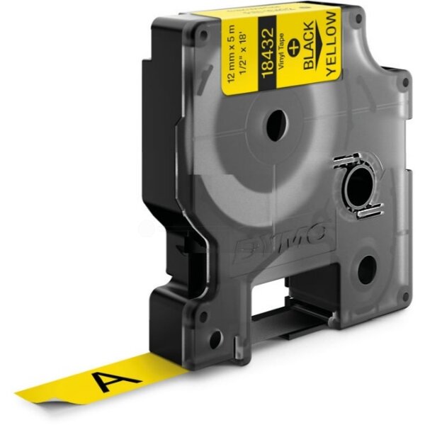 Original Farbband Vinyl schwarz auf gelb 18432 / S0718450