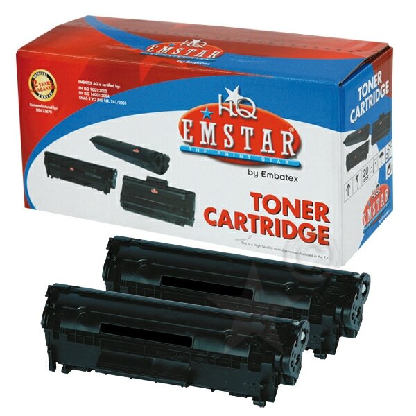 Alternativ Tonerkartusche schwarz Doppelpack Canon 7616A005 / 703 / HP Q2612A / 12A