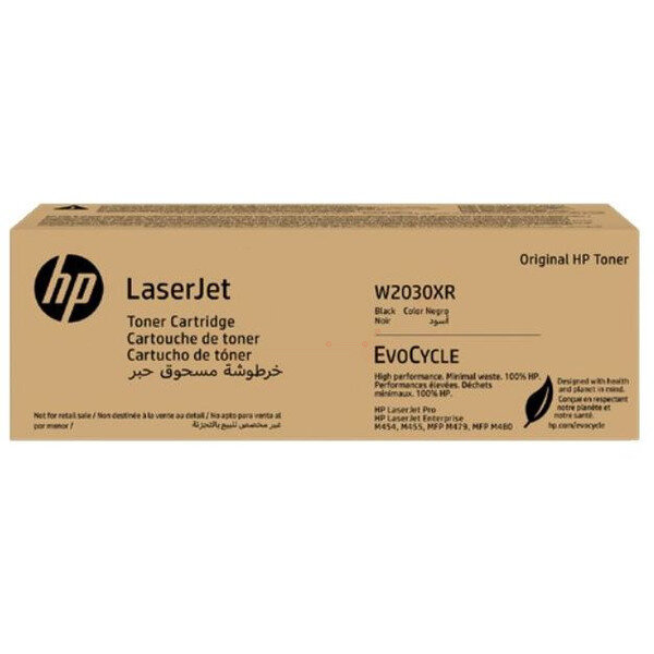 Original Tonerkartusche schwarz recycelt Evocycle W2030XR / 415X