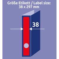 100 AVERY Zweckform Ordneretiketten L4748-20 rot